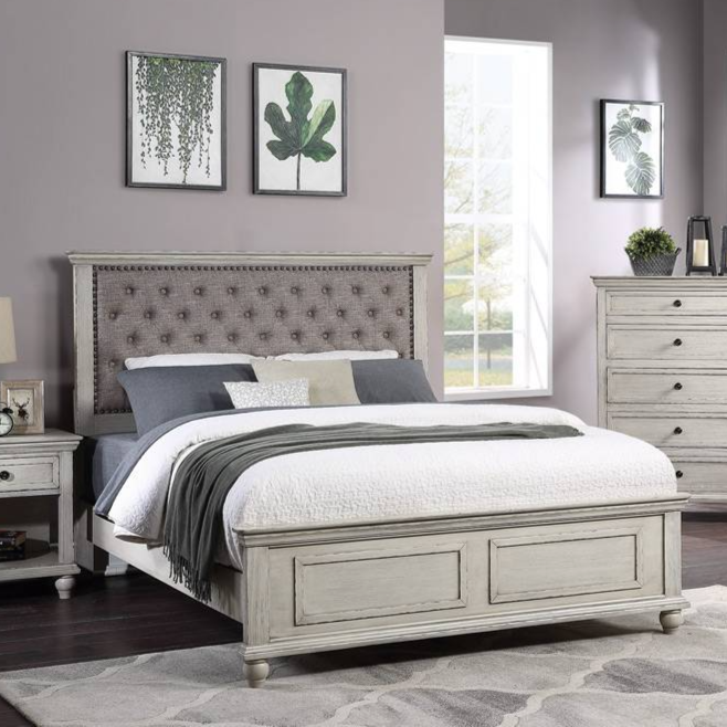 casamia DX9565 GRAY WOOD FABRIC HEADBOARD | Casamia Furniture