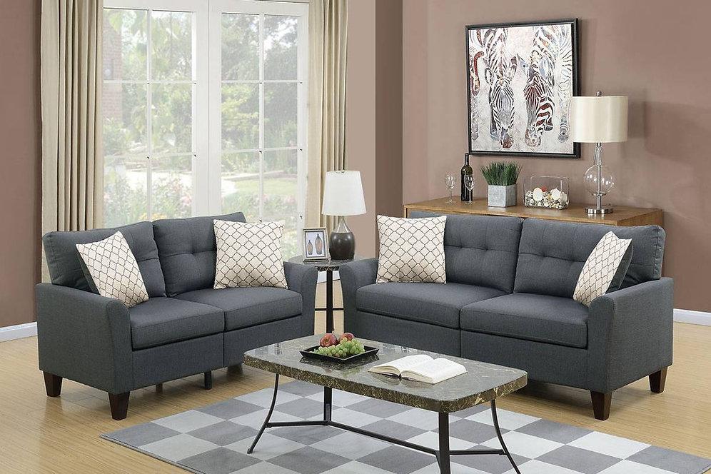 casamia PX6533 - SOFA AND LOVESEAT - GRAY FABRIC | Casamia Furniture