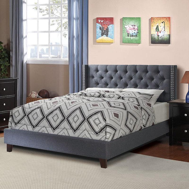 casamia QUEEN GRAY FABRIC BED PX9371 | Casamia Furniture