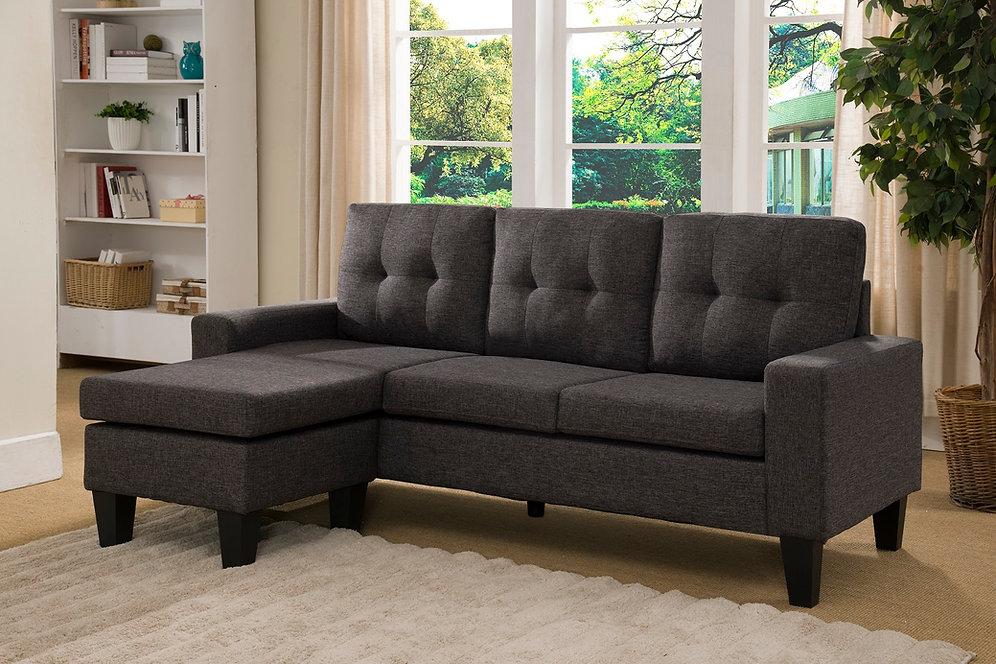 casamia SOFA CHAISE MILTON CHARCOAL FABRIC (8023) | Casamia Furniture