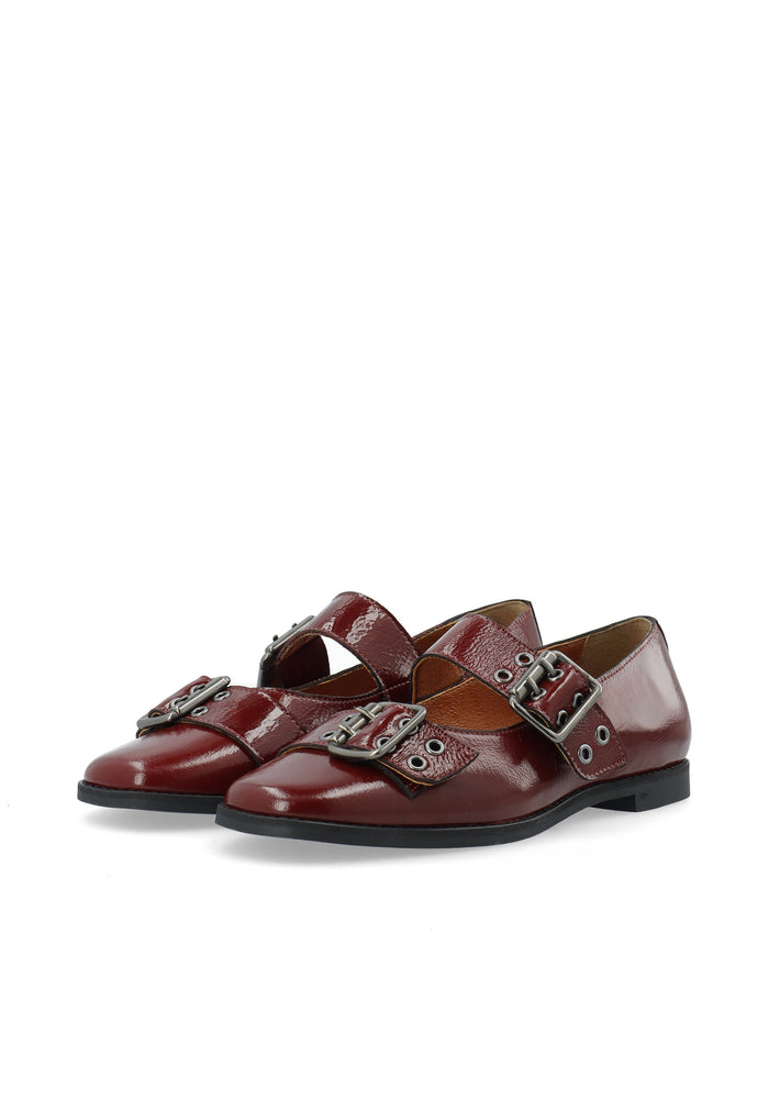 ca'shott CASDIANA BUCKLE BALLERINA - Bordeaux