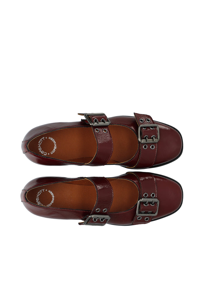 ca'shott CASDIANA BUCKLE BALLERINA - Bordeaux