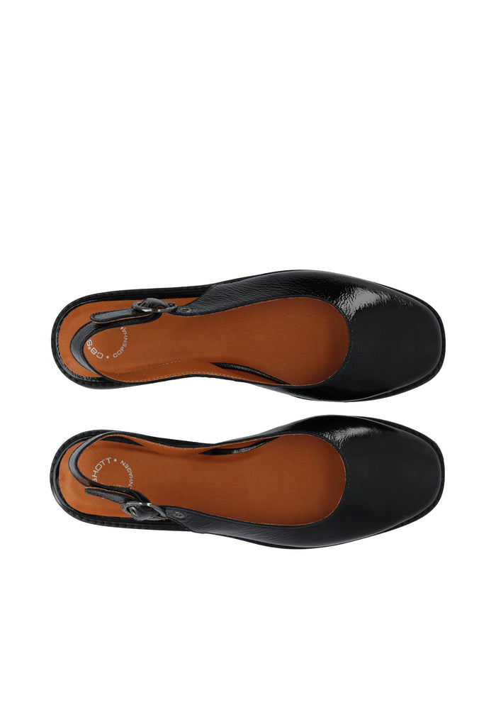 Ca'shott CASDIANA PATENT SLING BACK - Black