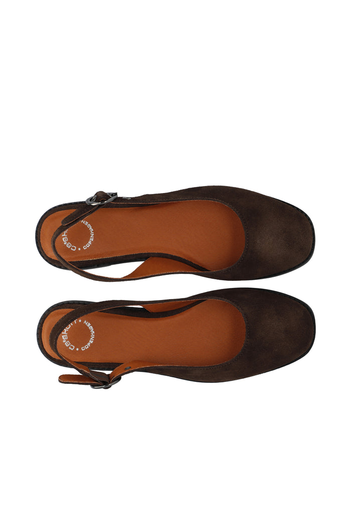 Ca'shott CASDIANA SLING BACK SUEDE - Brown