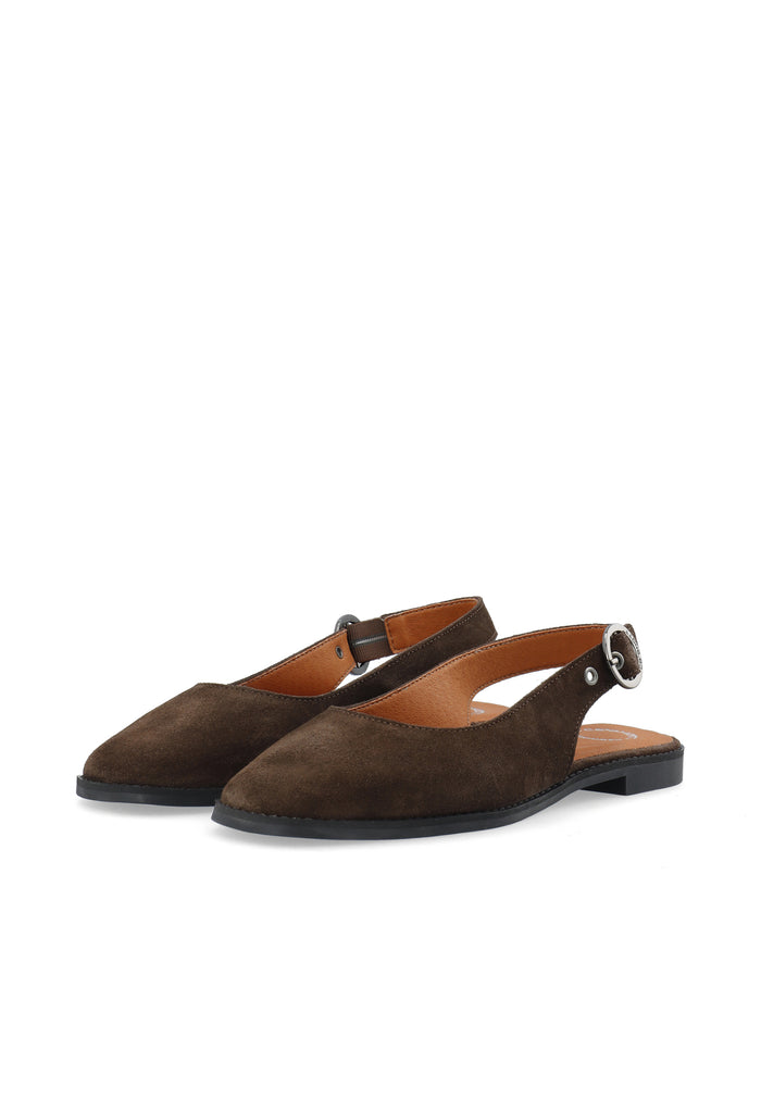 Ca'shott CASDIANA SLING BACK SUEDE - Brown