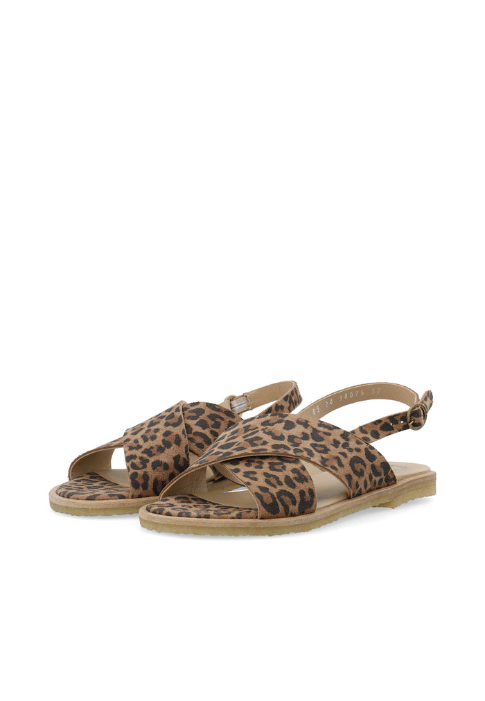 Ca'shott CASGITTA CROSS SANDAL - Leopard Print