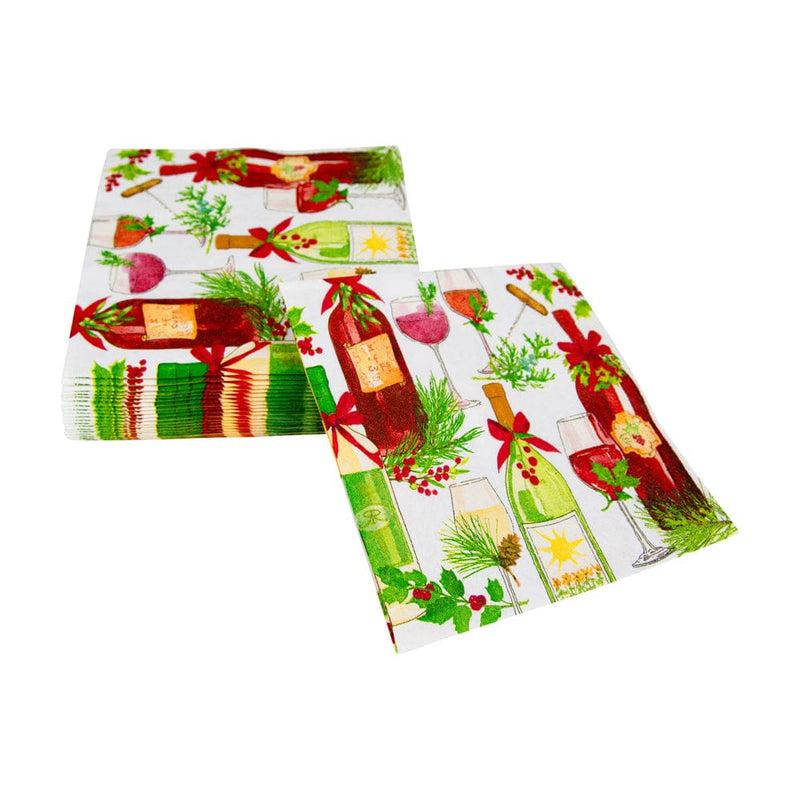 Caspari A Christmas Toast Cocktail Napkins - 20 Per Package