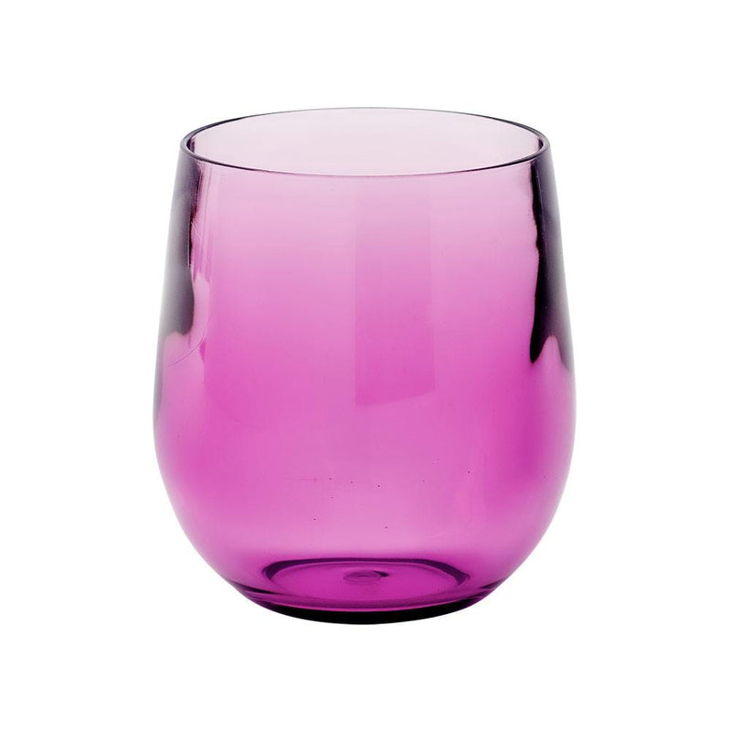 caspari Acrylic 12oz Tumbler Glass in Amethyst - 6 Each