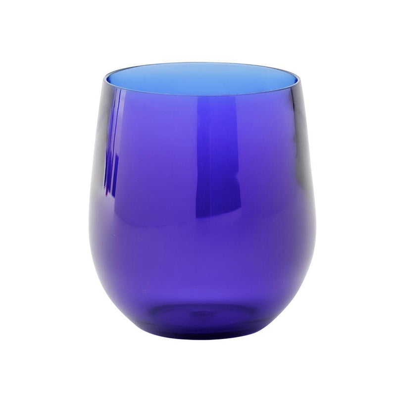 caspari Acrylic 12oz Tumbler Glass in Cobalt - 6 Each