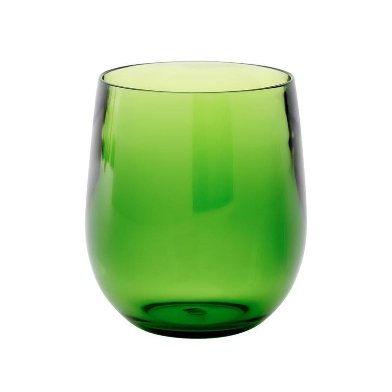 caspari Acrylic 12oz Tumbler Glass in Emerald - 1 Each