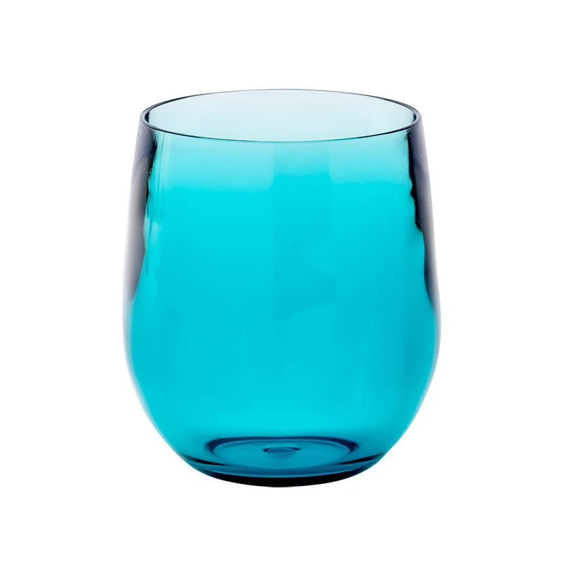 caspari Acrylic 12oz Tumbler Glass in Turquoise - 1 Each