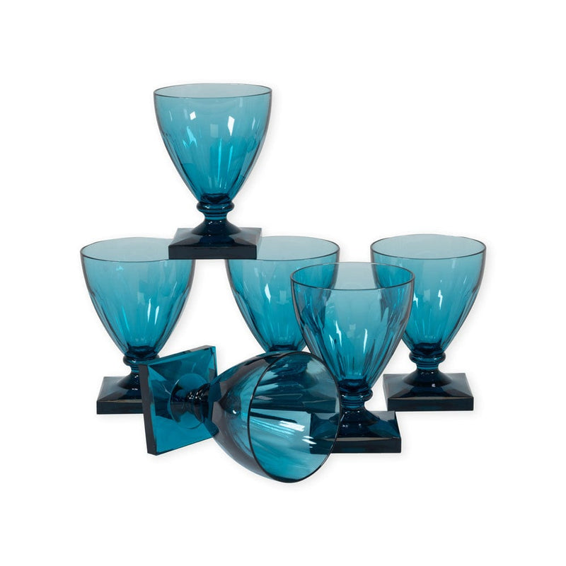 Caspari Acrylic 8.5 Oz. Wine Goblet In Turquoise - 1 Each