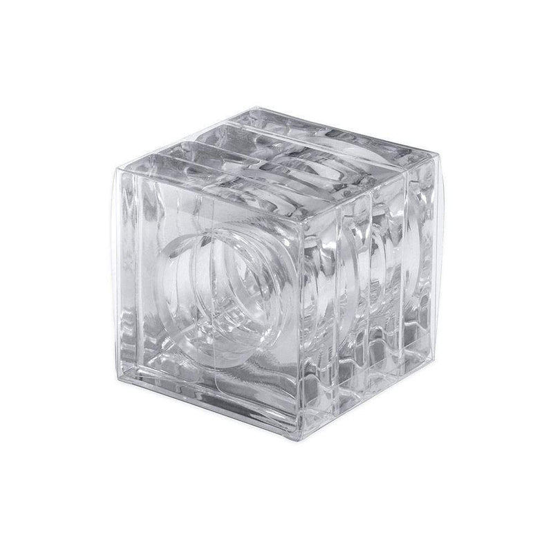 Caspari Acrylic Napkin Rings In Crystal Clear - Set Of 4 Napkin Rings