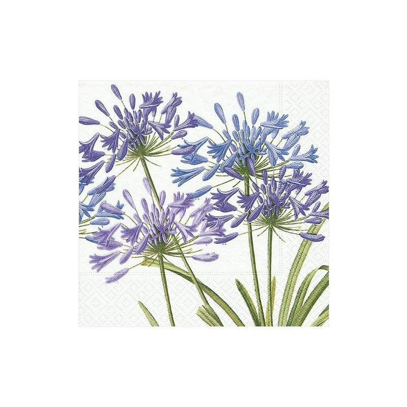 Caspari Agapanthus Paper Cocktail Napkins - 20 Per Package