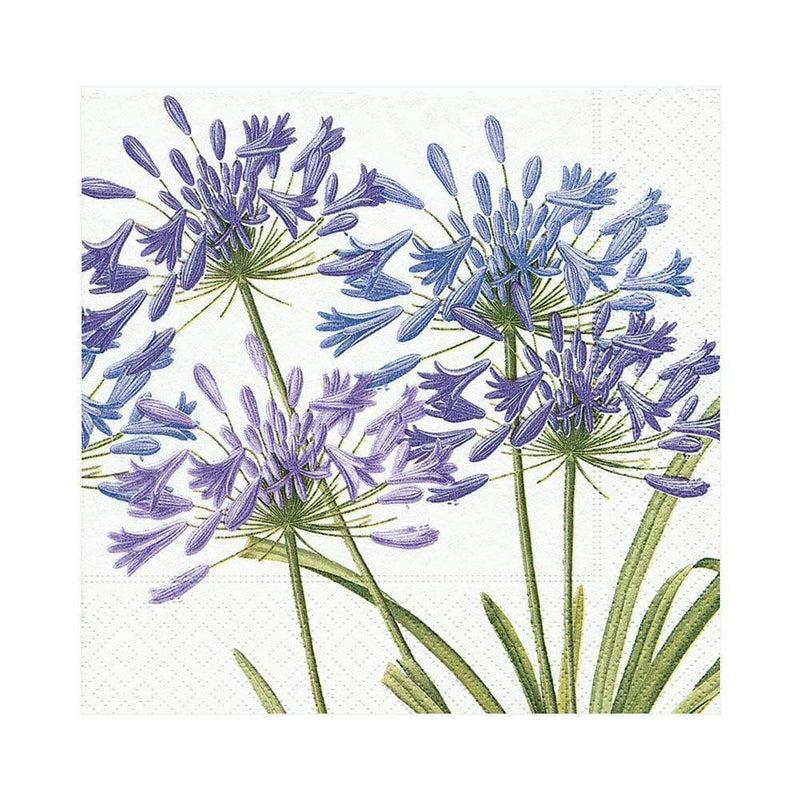 Caspari Agapanthus Paper Luncheon Napkins - 20 Per Package