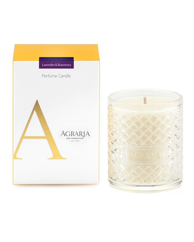 caspari Agraria Large Crystal Candle in Lavender Rosemary - 1 Each