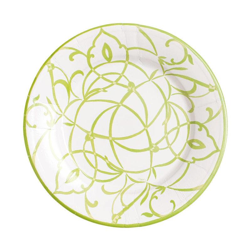 caspari Algarve Salad & Dessert Plates in Moss - 8 Per Package