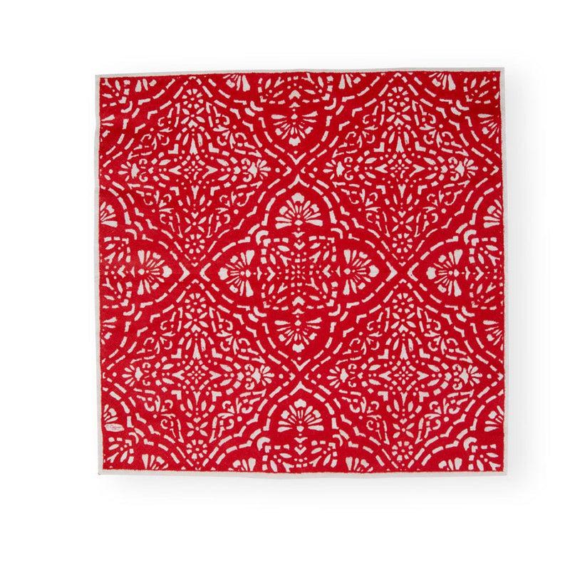Caspari Annika Paper Luncheon Napkins In Red - 20 Per Package
