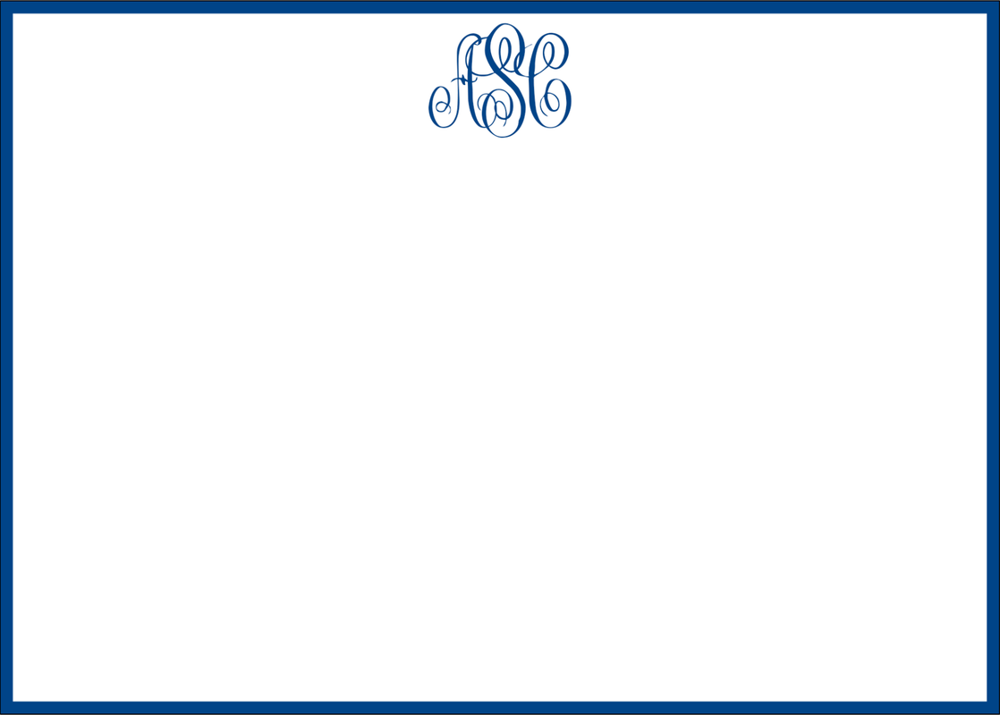 caspari Antoineta Monogram Personalized Correspondence Cards