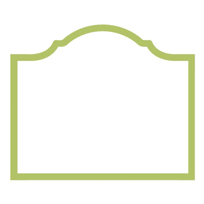 Caspari Arch Die-Cut Place Cards In Moss Green - 8 Per Package