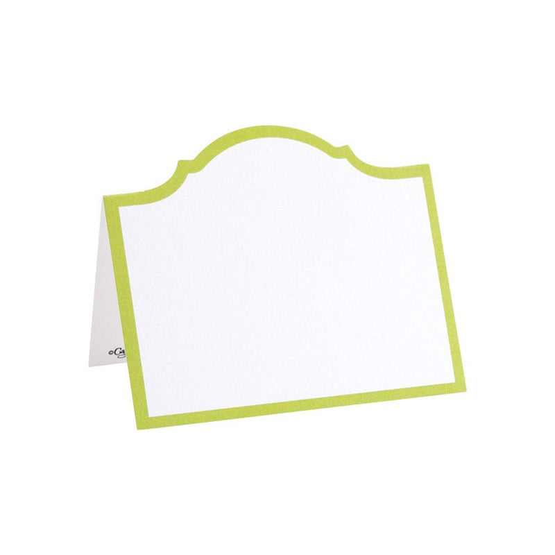 caspari Arch Die-Cut Place Cards in Moss Green - 8 Per Package