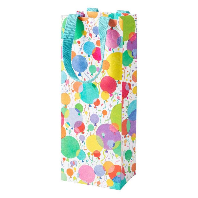 caspari Balloons And Confetti Wine & Bottle Gift Bags - 1 Each