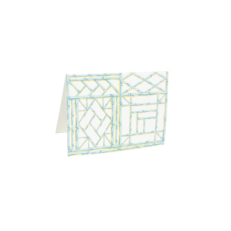 Caspari Bamboo Screen Boxed Note Cards - 8 Cards And 8 Envelopes Per Package