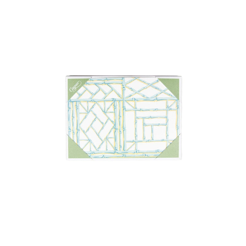 caspari Bamboo Screen Boxed Note Cards - 8 Cards and 8 Envelopes per Package