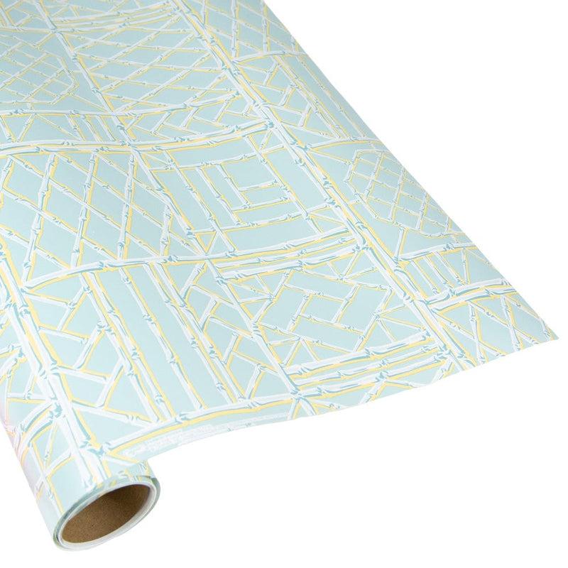 caspari Bamboo Screen in Robin's Egg Gift Wrap - 1 Continuous Roll of Wrapping Paper