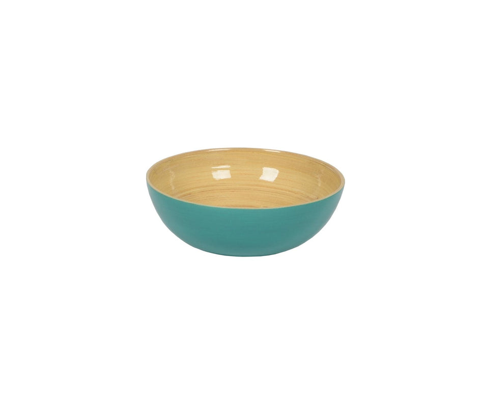 caspari Bamboo Small Salad Bowl in Light Blue - Set of 4