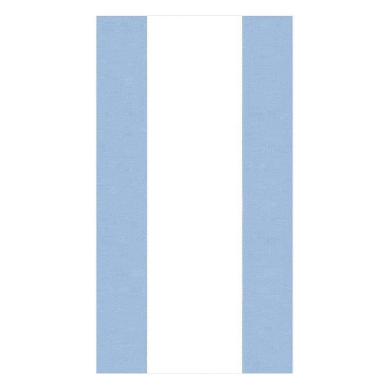 caspari Bandol Stripe Paper Guest Towel Napkins in Light Blue - 15 Per Package