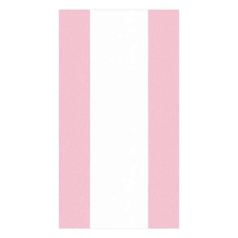 caspari Bandol Stripe Paper Guest Towel Napkins in Petal Pink - 15 Per Package