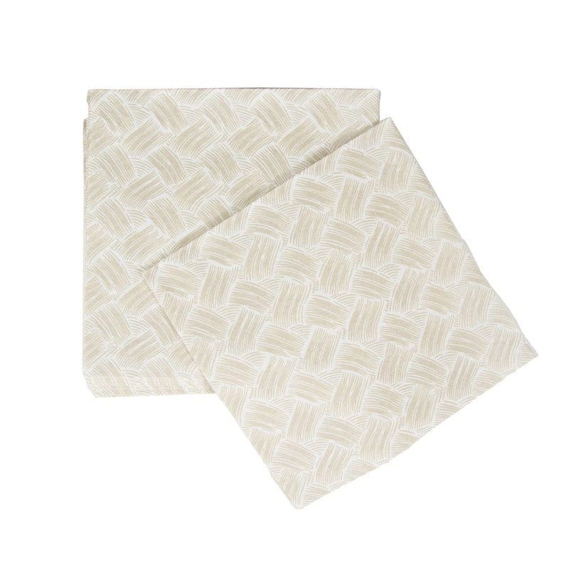 Caspari Basketry Flax Paper Linen Dinner Napkins - 12 Per Package