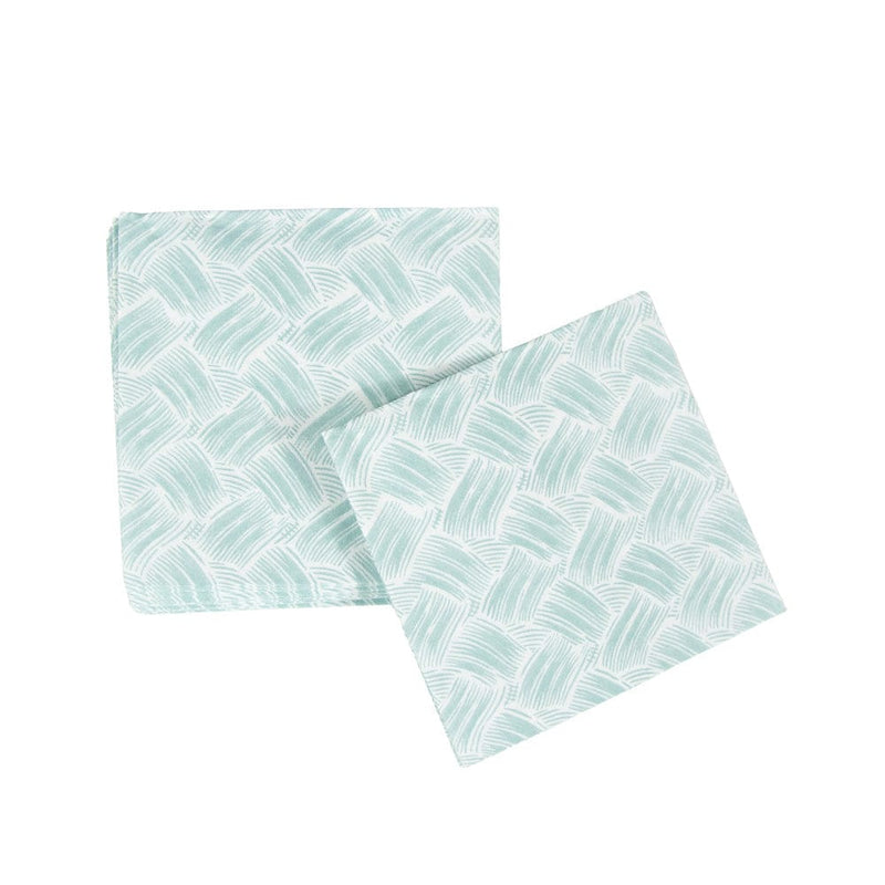 Caspari Basketry Mist Paper Linen Cocktail Napkins - 15 Per Package