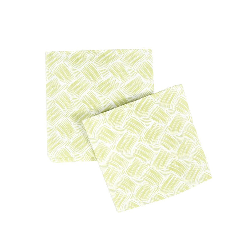 Caspari Basketry Moss Green Paper Linen Cocktail Napkins - 15 Per Package