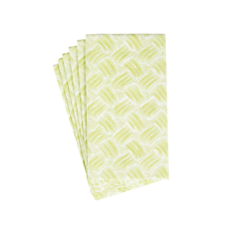 Caspari Basketry Moss Green Paper Linen Guest Towel Napkins - 12 Per Package