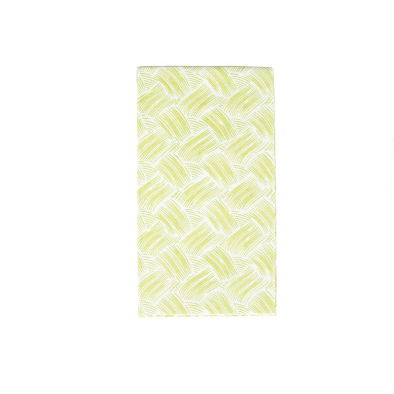 caspari Basketry Moss Green Paper Linen Guest Towel Napkins - 12 Per Package