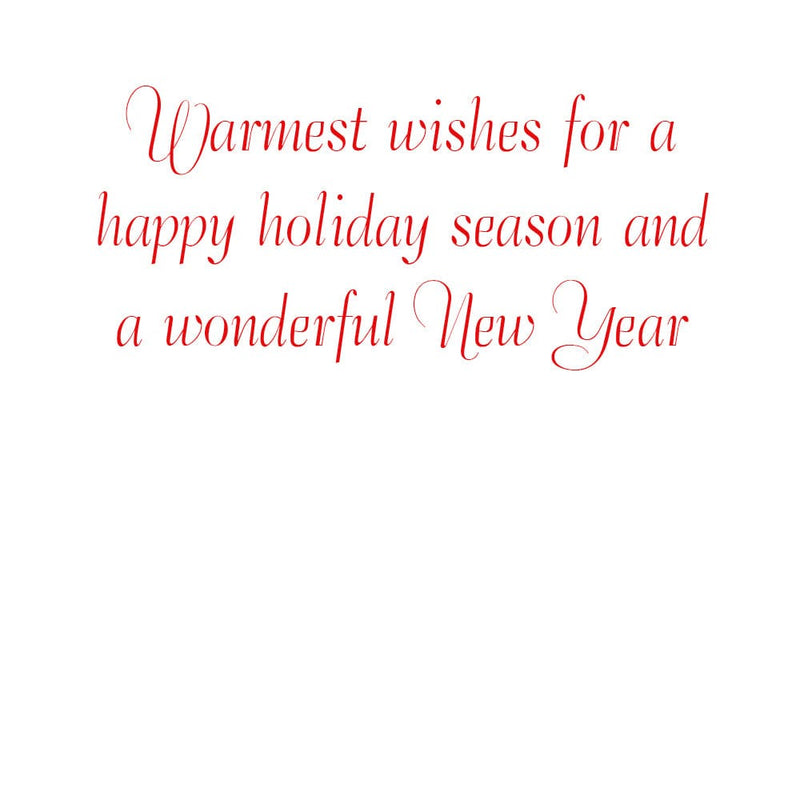 Caspari Birds And Berry Branches C-Sized Christmas Cards Pack In Cello - 5 Cards & 5 Envelopes