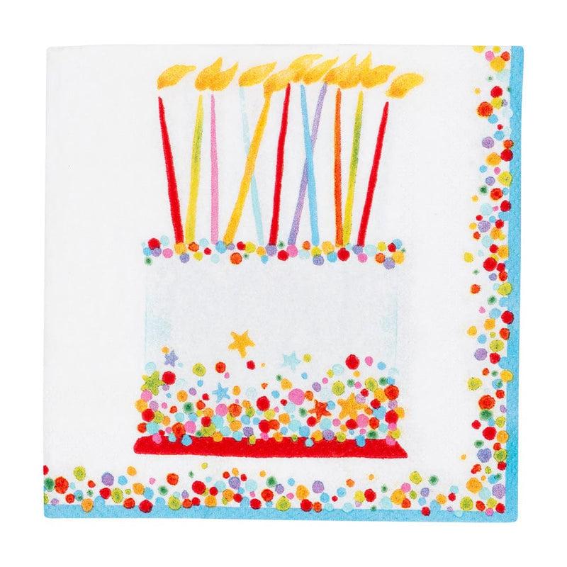 caspari Birthday Cake Cocktail Napkins - 20 Per Package