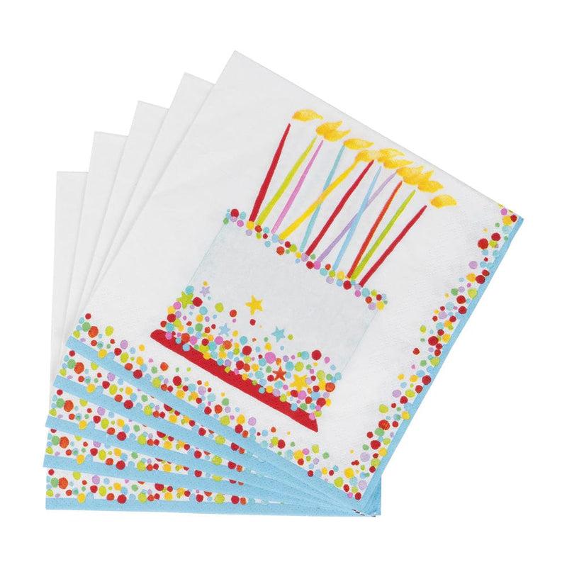 Caspari Birthday Cake Luncheon Napkins - 20 Per Package
