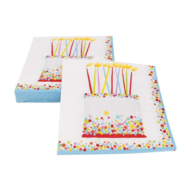 Caspari Birthday Cake Luncheon Napkins - 20 Per Package