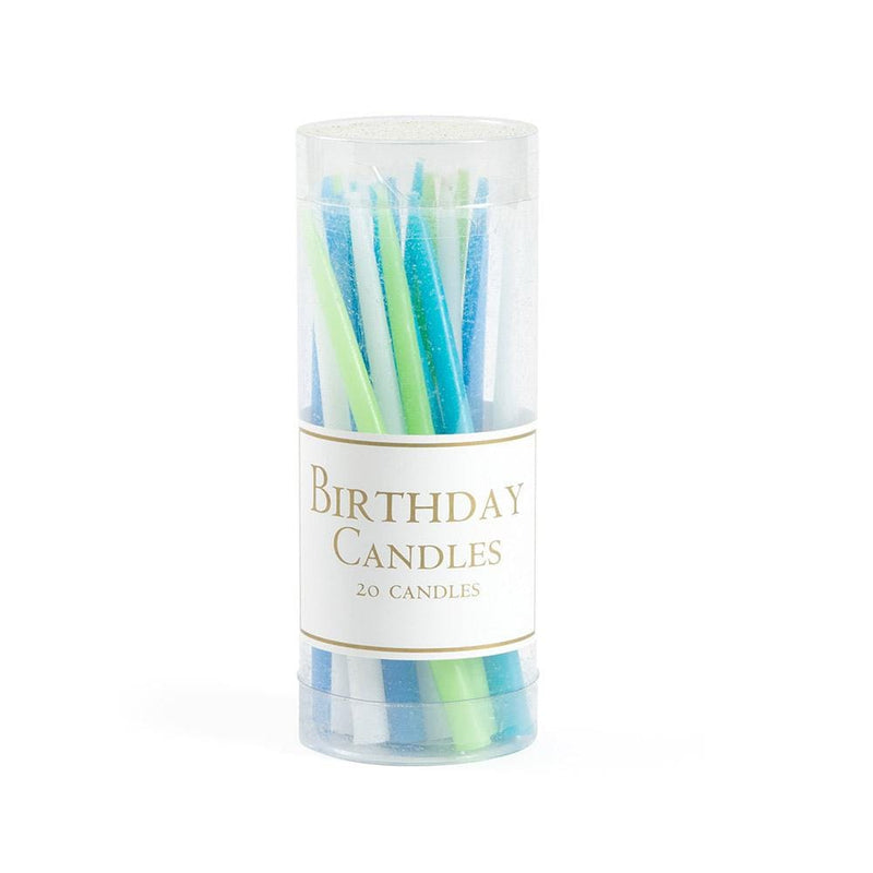 caspari Birthday Candles in Ocean - 20 Candles Per Box