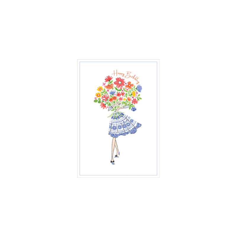 caspari Birthday For Her - Set Of Six Greeting Cards And Envelopes