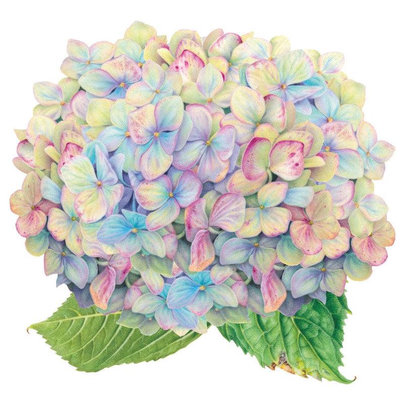 caspari Blooming Hydrangea Die-Cut Placemats - 1 Each