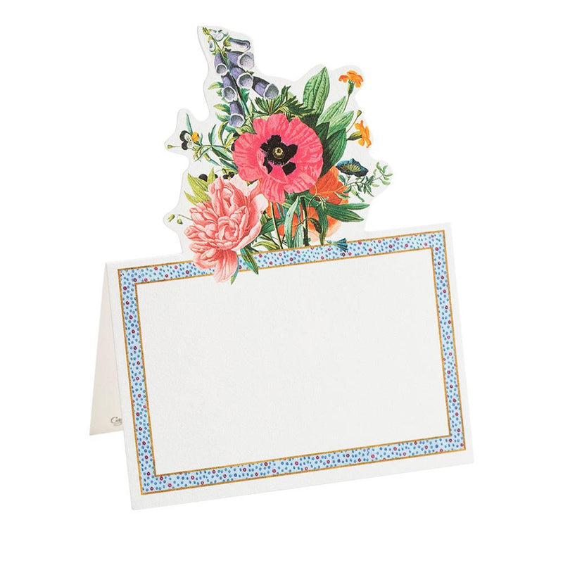 caspari Blossoms and Brooches Die-Cut Place Cards - 8 Per Package