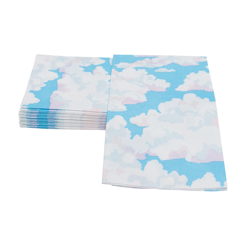 Caspari Blue Skies Guest Towel Napkins - 15 Per Package