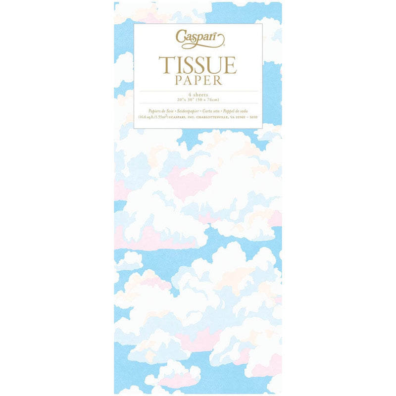 caspari Blue Skies Tissue Paper - 4 Tissue Sheets Per Pack