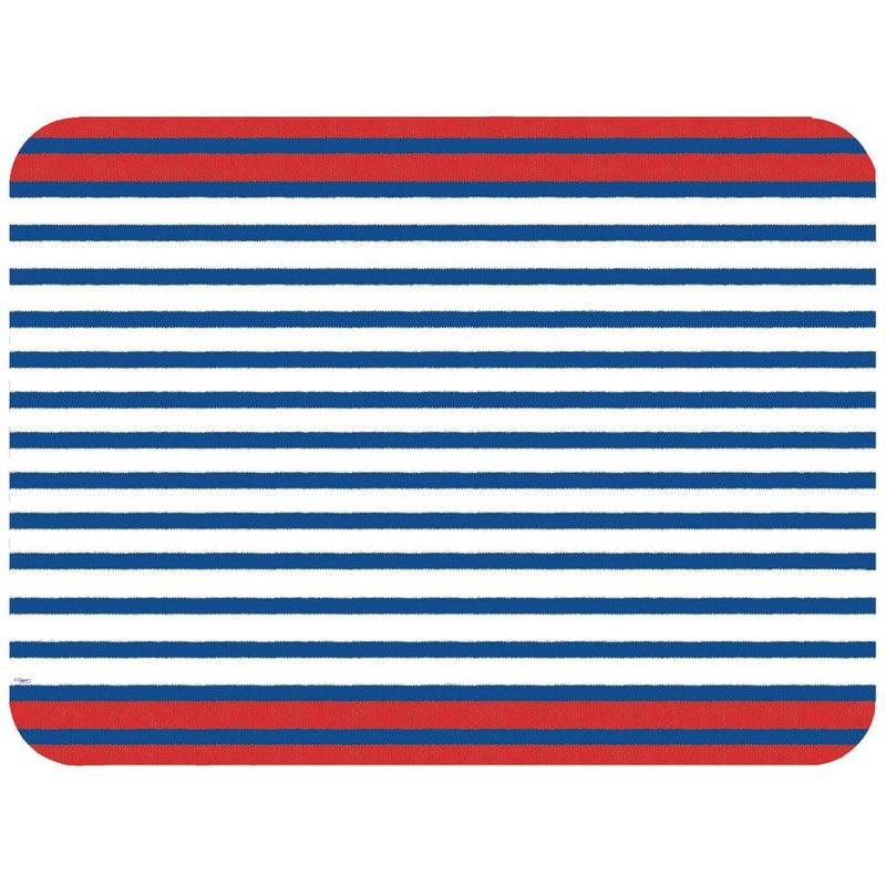 caspari Breton Stripe Paper Placemats in Blue - 12 Per Package