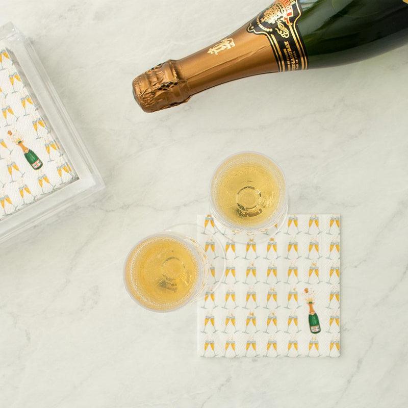 Caspari Bubbly Boxed Paper Cocktail Napkins - 40 Per Box