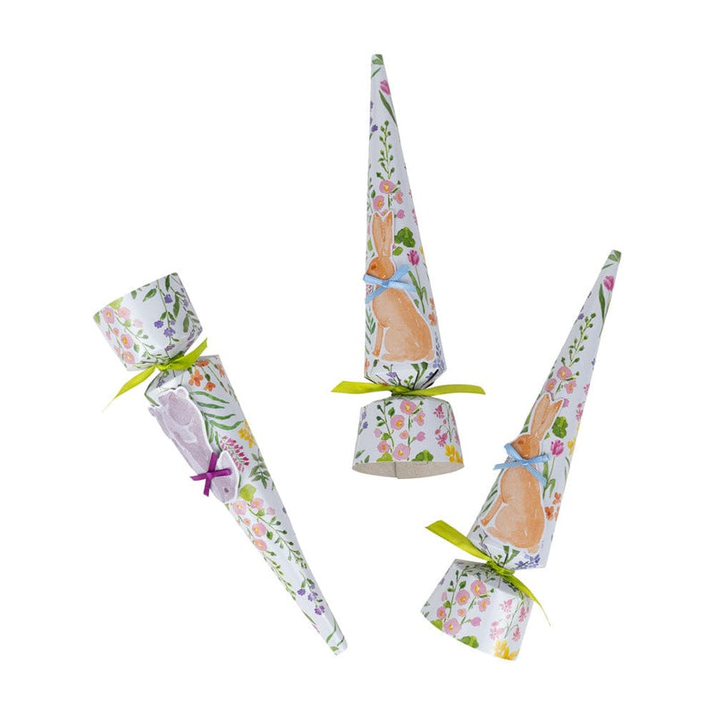 Caspari Bunny Field Celebration Crackers - 8 Christmas Crackers Per Box